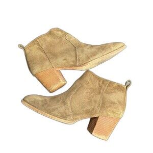 Madewell Suede Ankle Booties Tan Womens 7.5